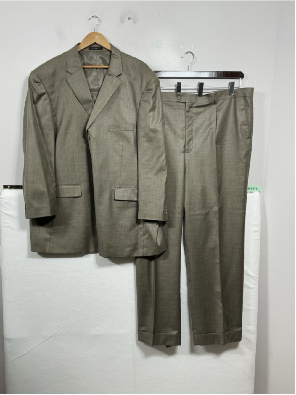 Men’s Vitali 2 Pc Pants Jacket Suit Set Beige L52 W47